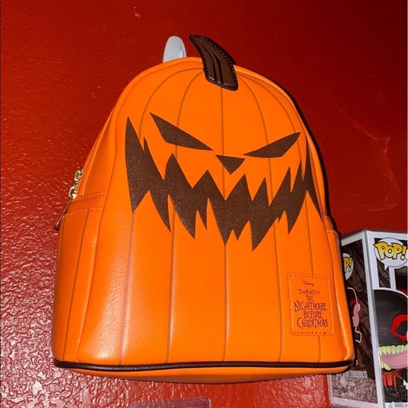 Loungefly The Nightmare Before Christmas "The Pumpkin King" Mini Backpack - Picture 1 of 2